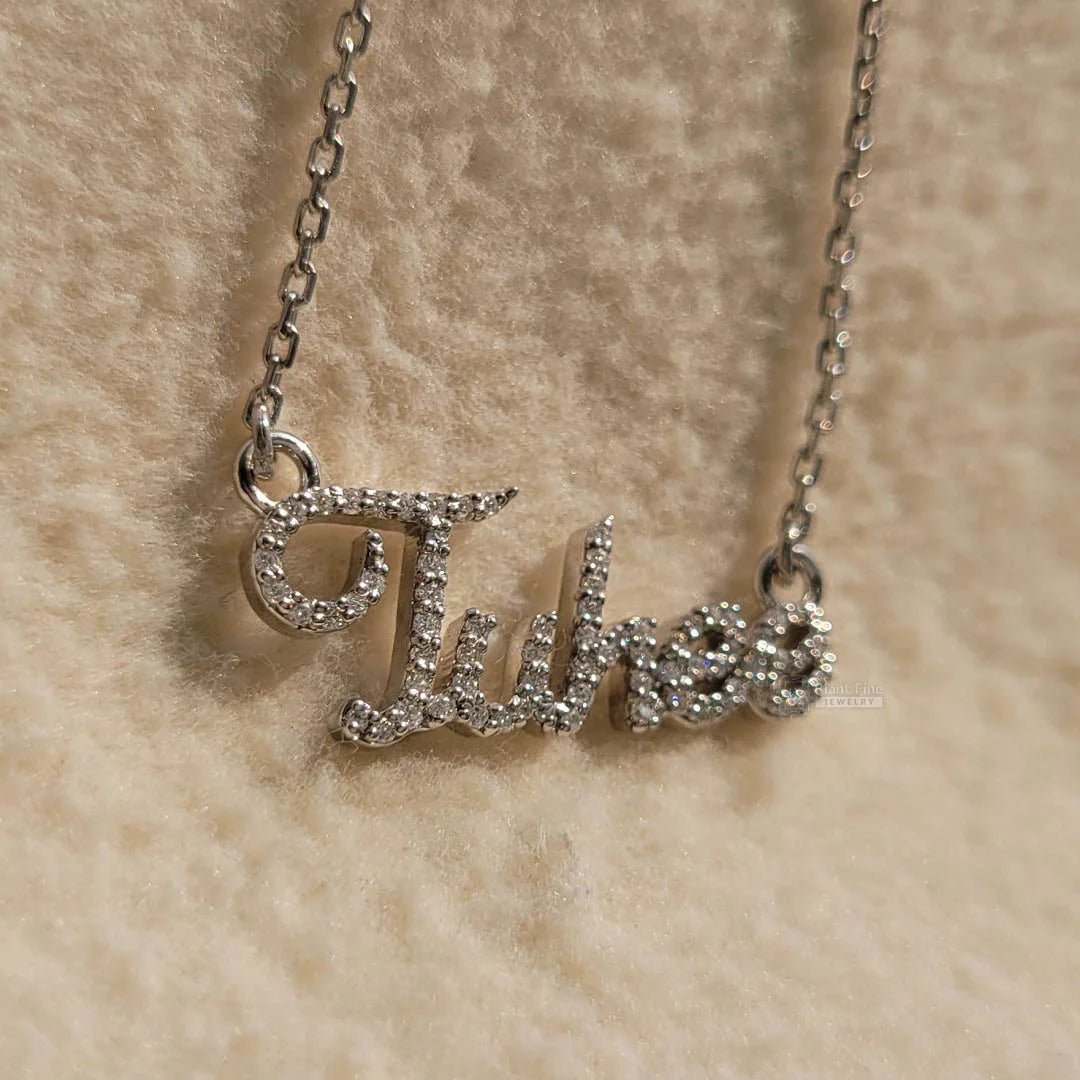 Lab Grown Diamond with Personalised Letter Necklace - Riant Fine Jewelry