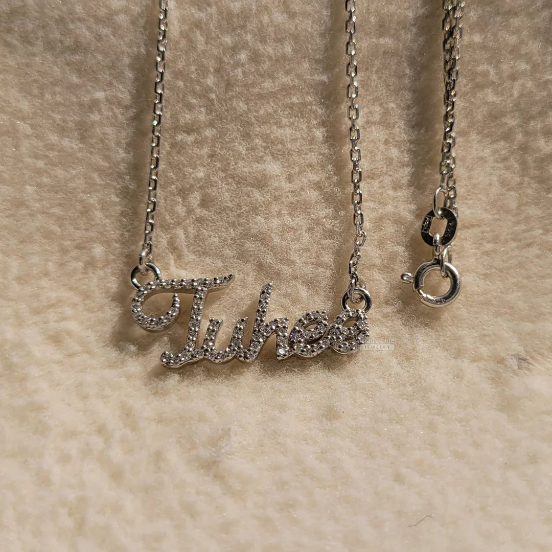 Lab Grown Diamond with Personalised Letter Necklace - Riant Fine Jewelry