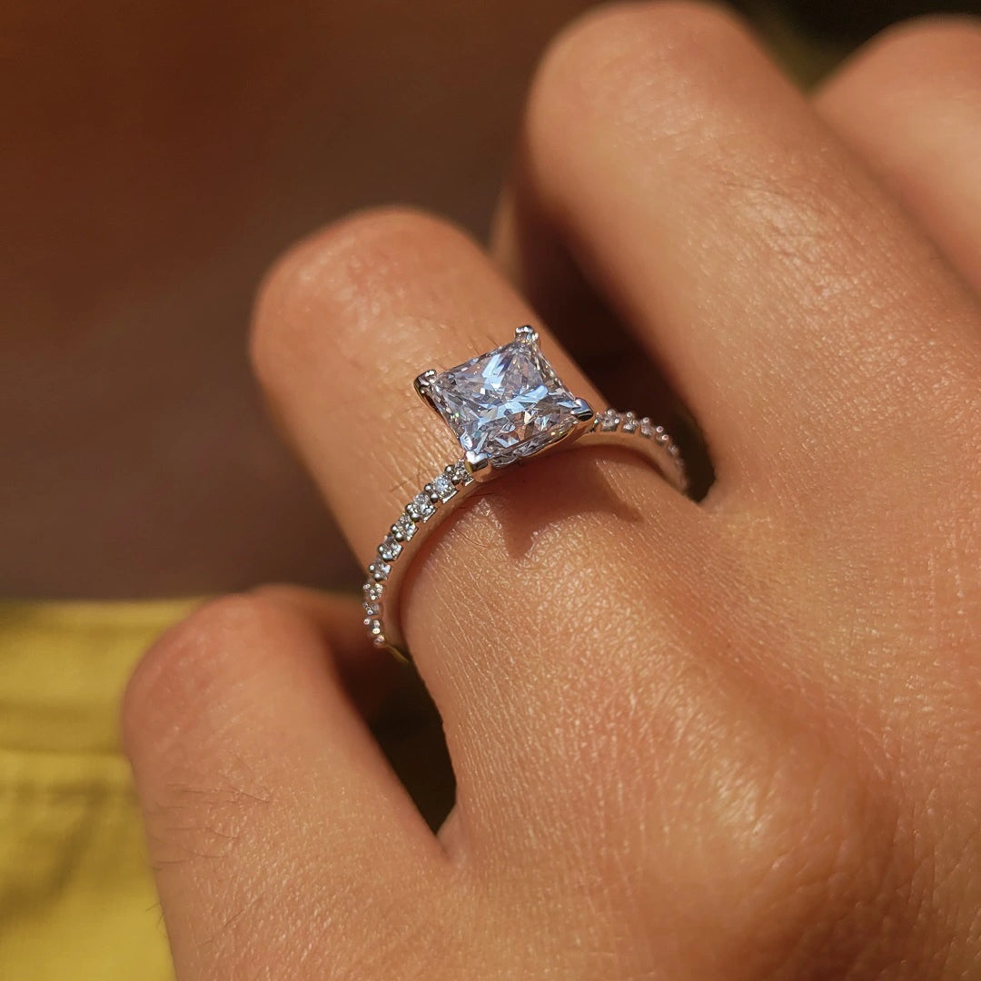 Solitaire Princess Cut Engagement Ring