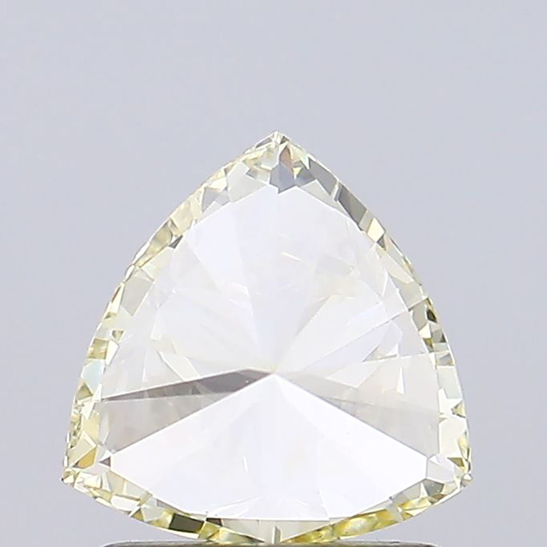 Fancy Light Yellow Triangle Lab Grown Diamond Back View