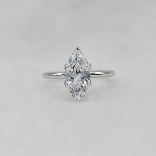 Marquise Cut Lab Grown Diamond Engagement Ring