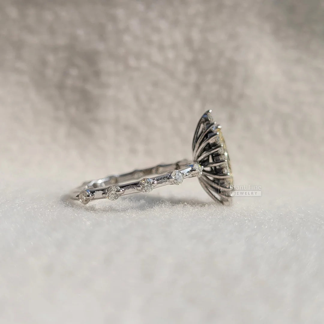 Marquise Cut Yellow Diamond Ring