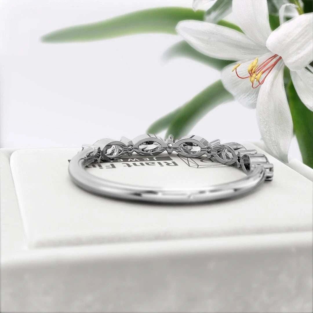 Marquise Diamond Lab Grown Eternity Band in 14K Gold - Riant Fine Jewelry LLC