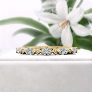 Marquise Diamond Lab Grown Eternity Band in 14K Gold