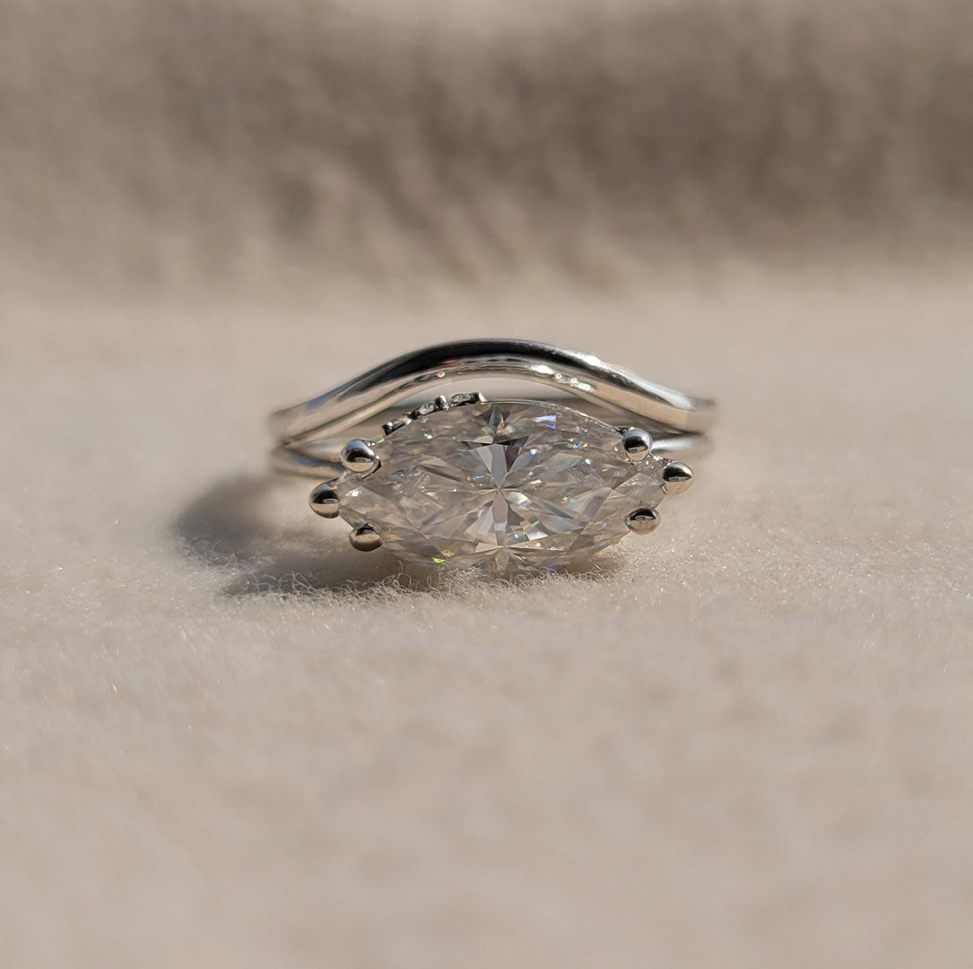 2 Ct Marquise Diamond Bridal Set