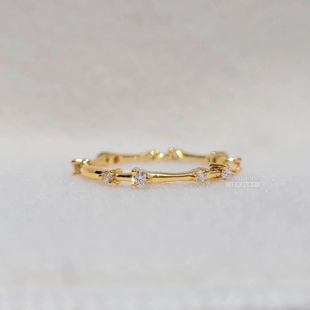 Minimal Round Lab Diamond Eternity Wedding Band - Riant Fine Jewelry LLC