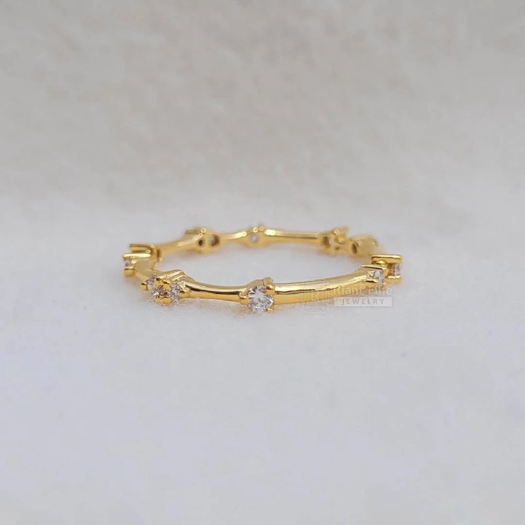 Minimal Round Lab Diamond Eternity Wedding Band - Riant Fine Jewelry LLC