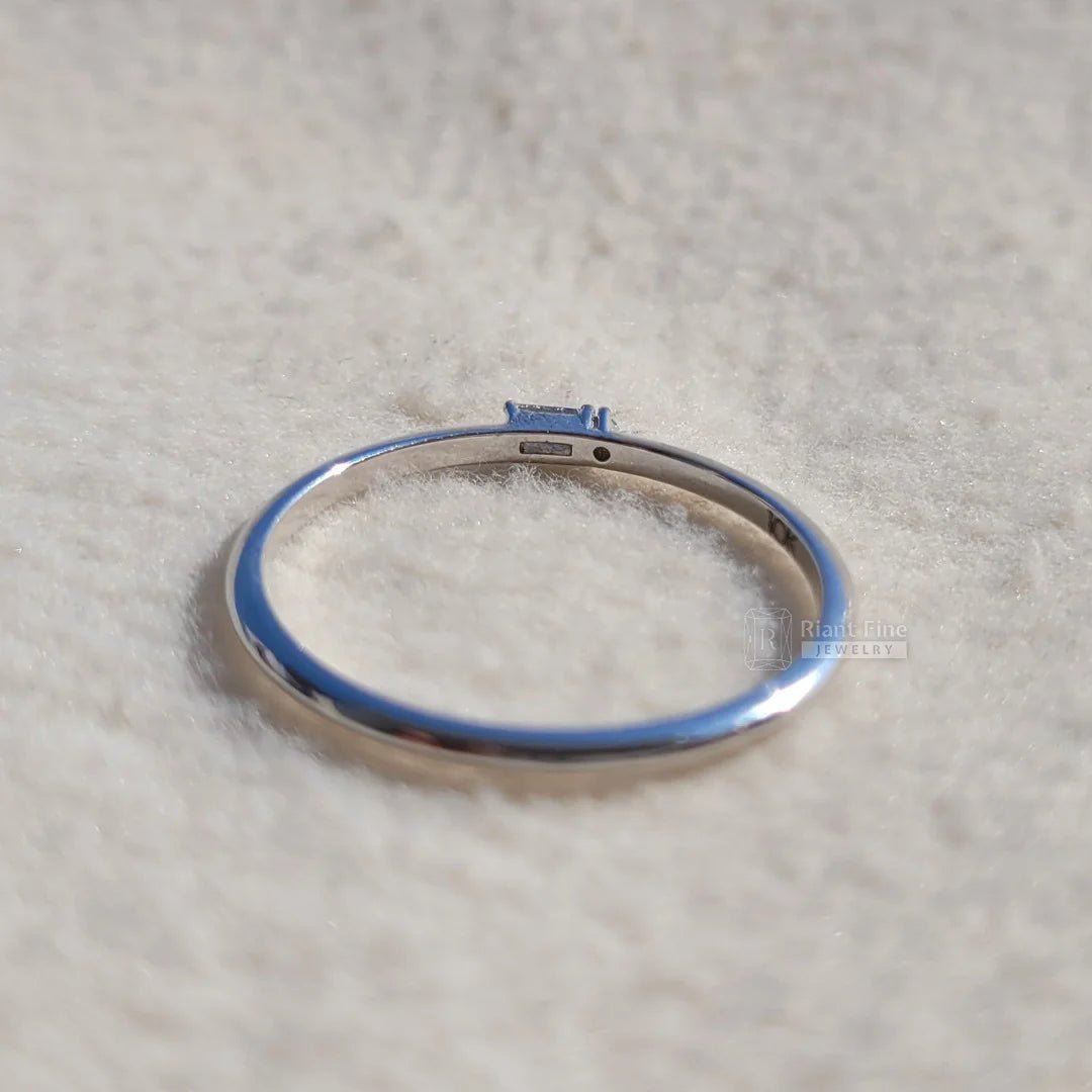 Minimalist Baguette Diamond Promise Ring for Women - Riant Fine Jewelry LLC