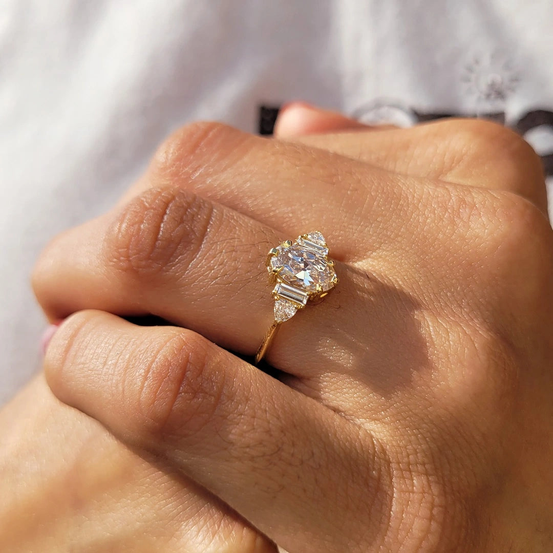 Yellow Gold Champagne Diamond Ring