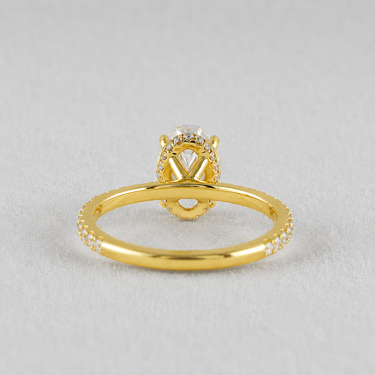 Oval Pave Diamond Engagement Ring