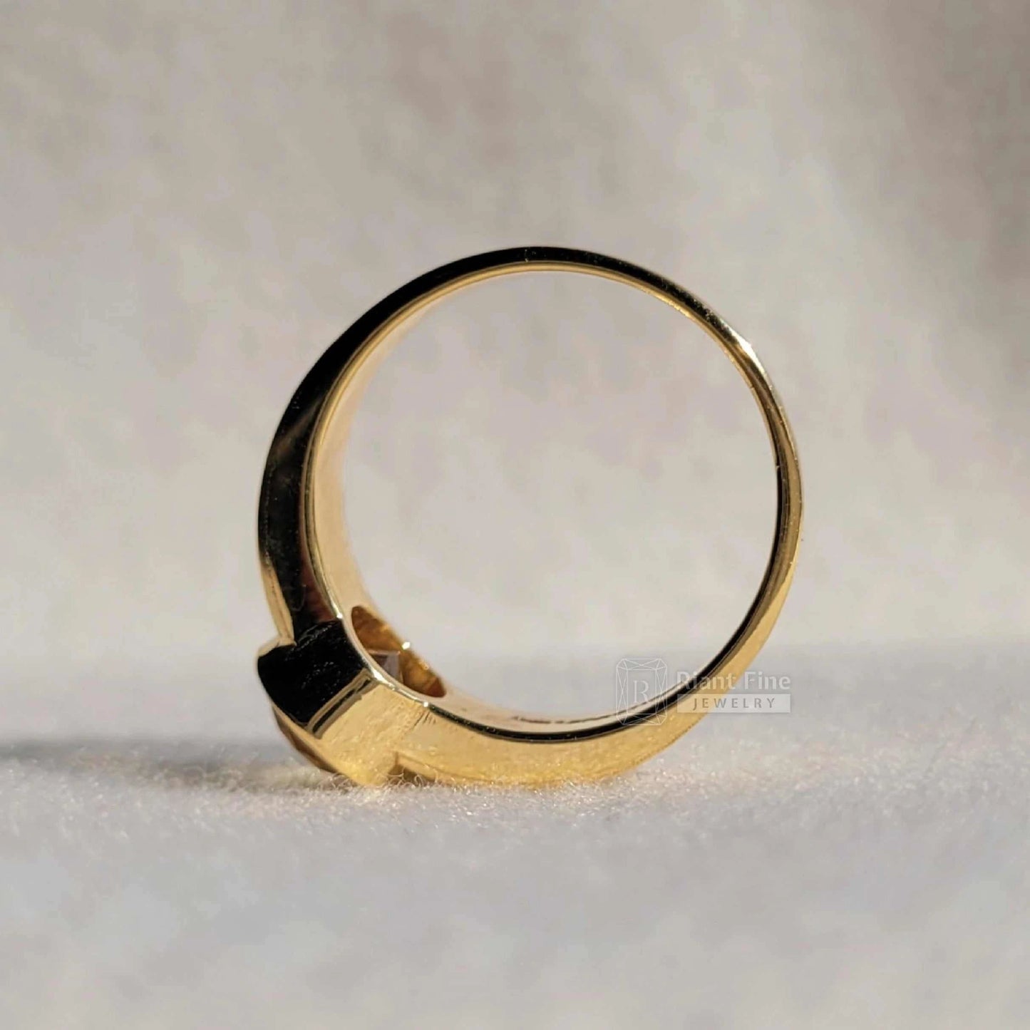 Oval Yellow Sapphire Engagement Ring in 14K Gold - Riant Fine Jewelry LLC