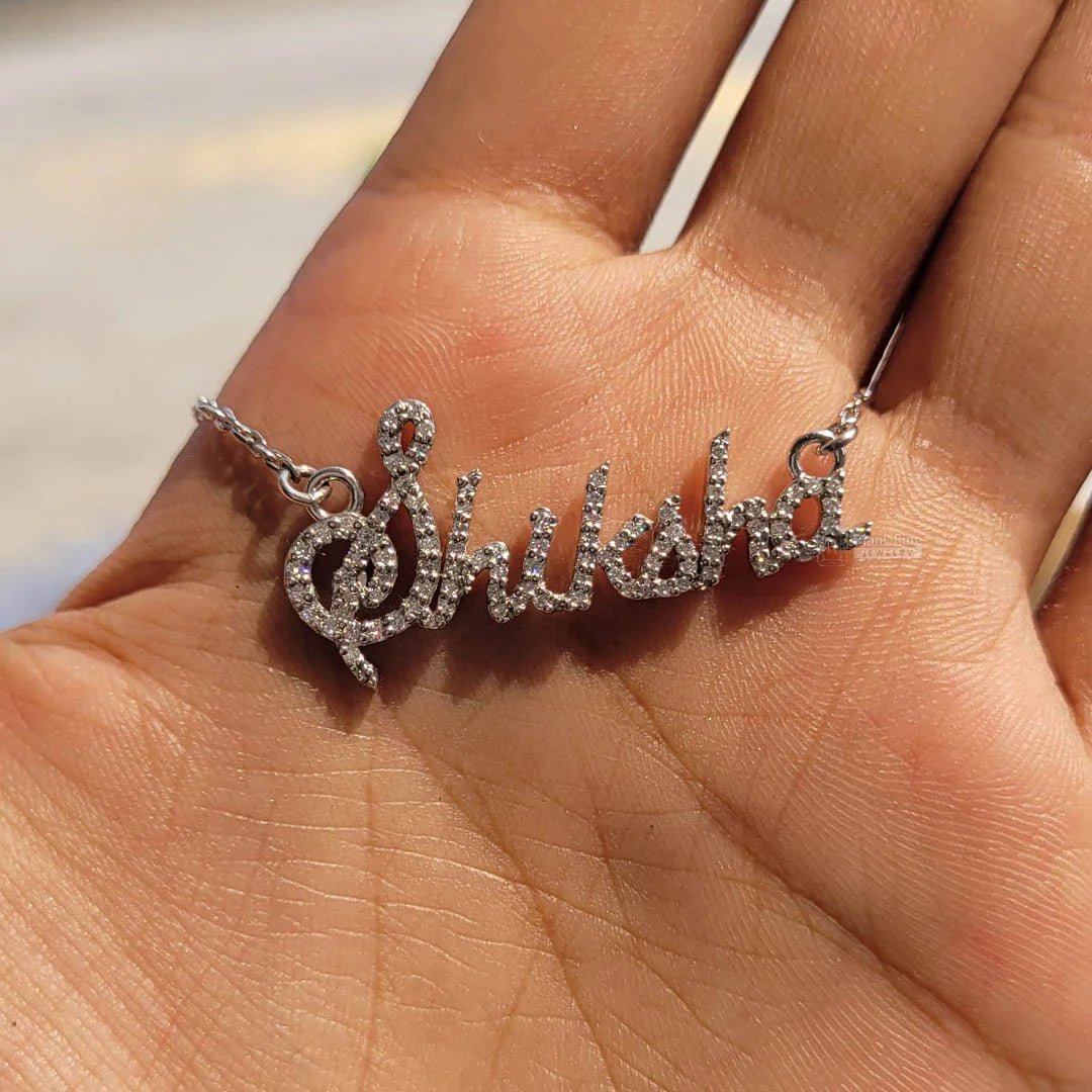 Personalized Round Diamond Initial Necklace in Gold - Riant Fine Jewelry