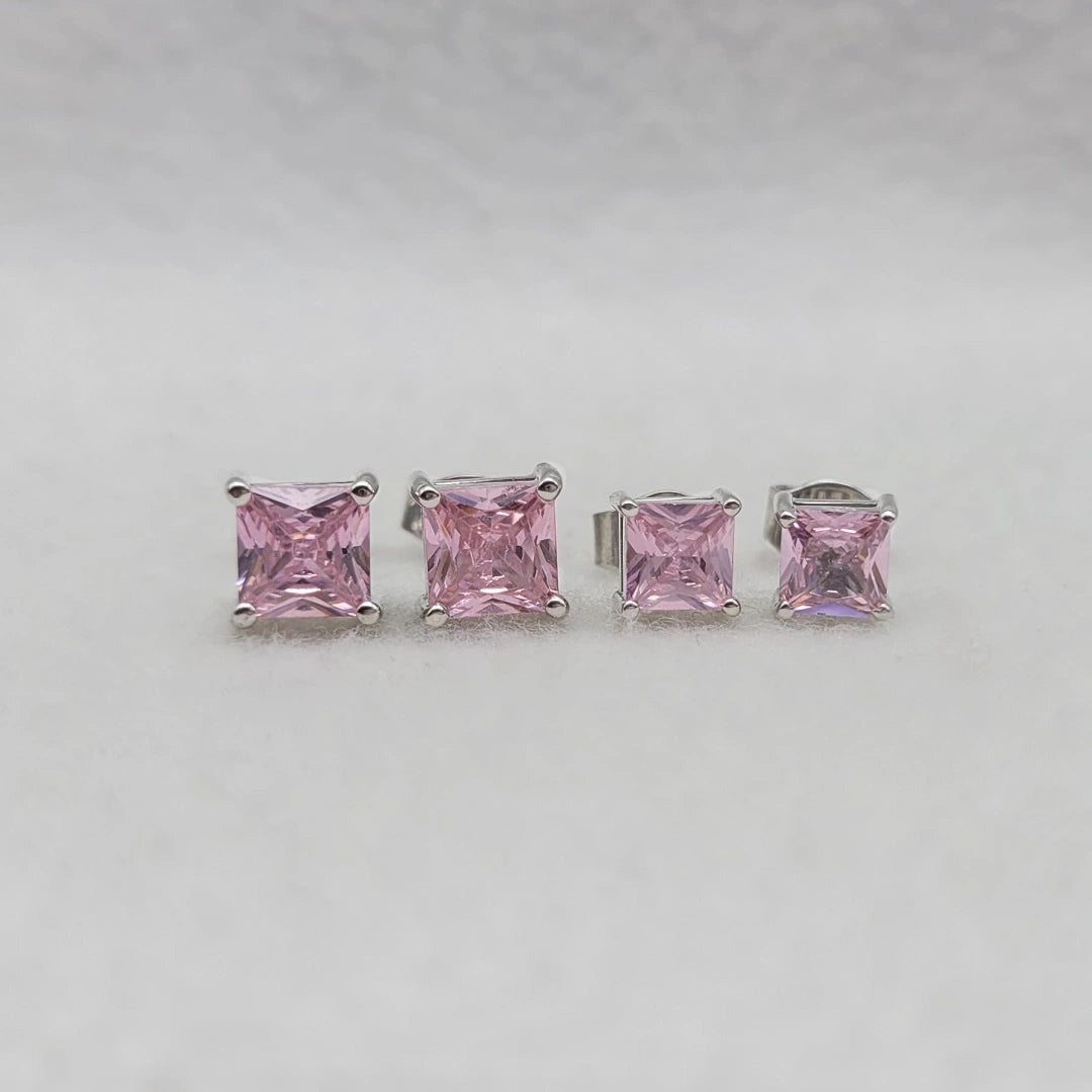 2.50 TCW Pink Sapphire Stud Earrings for Women