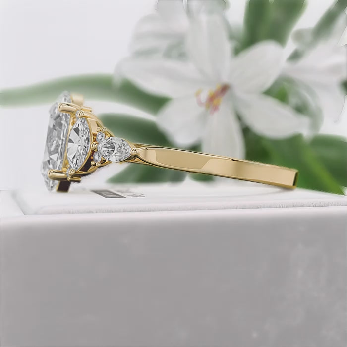 2-Ct-Oval-Diamond-Engagement-Ring-14k-Solid-Gold-360°