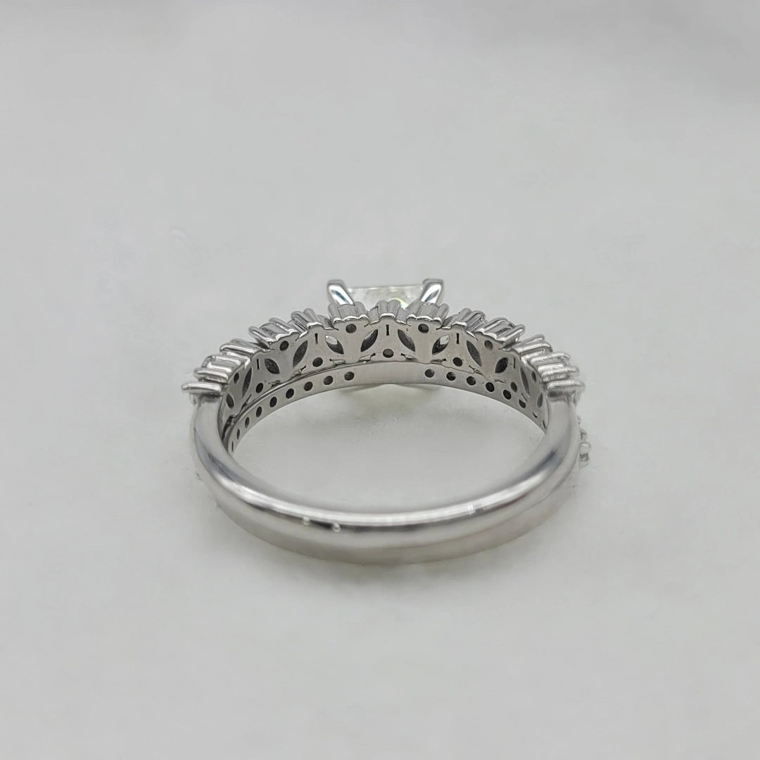 Princess Cut Ring with Matching Wedding Band