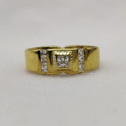 Princess Lab Grown Diamond Men's Wedding Band in 14K Gold - Riant Fine Jewelry LLC