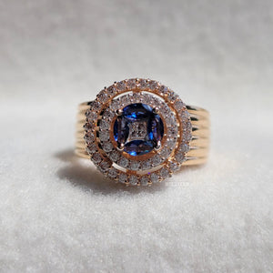 Princess Lab Grown Diamond Sapphire Bridal Wedding Ring