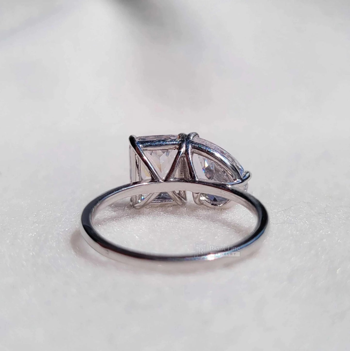 Radiant & Teardrop Moissanite - Riant Fine Jewelry LLC