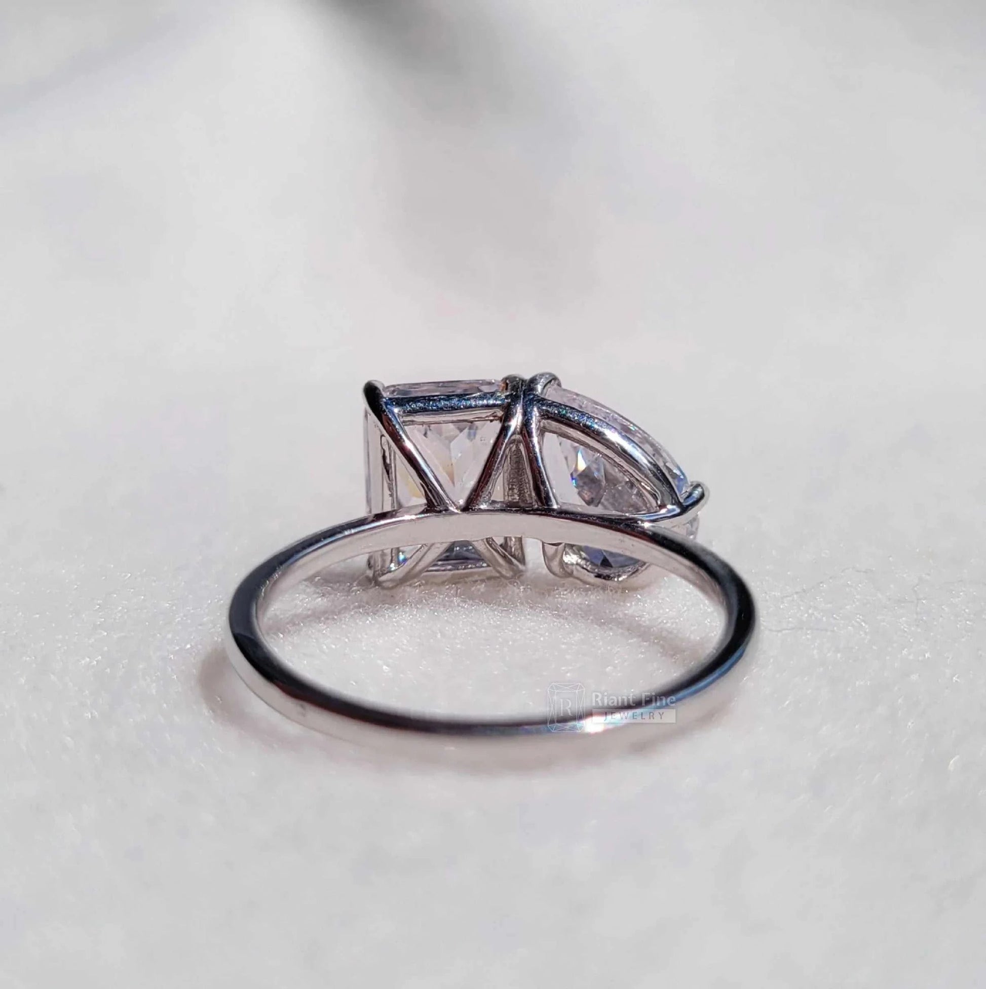 Radiant & Teardrop Moissanite - Riant Fine Jewelry LLC
