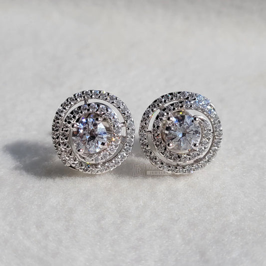 spiral diamond earrings