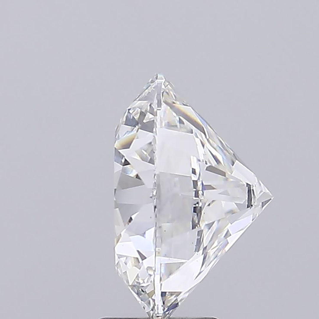 Clear diamond Round Side View