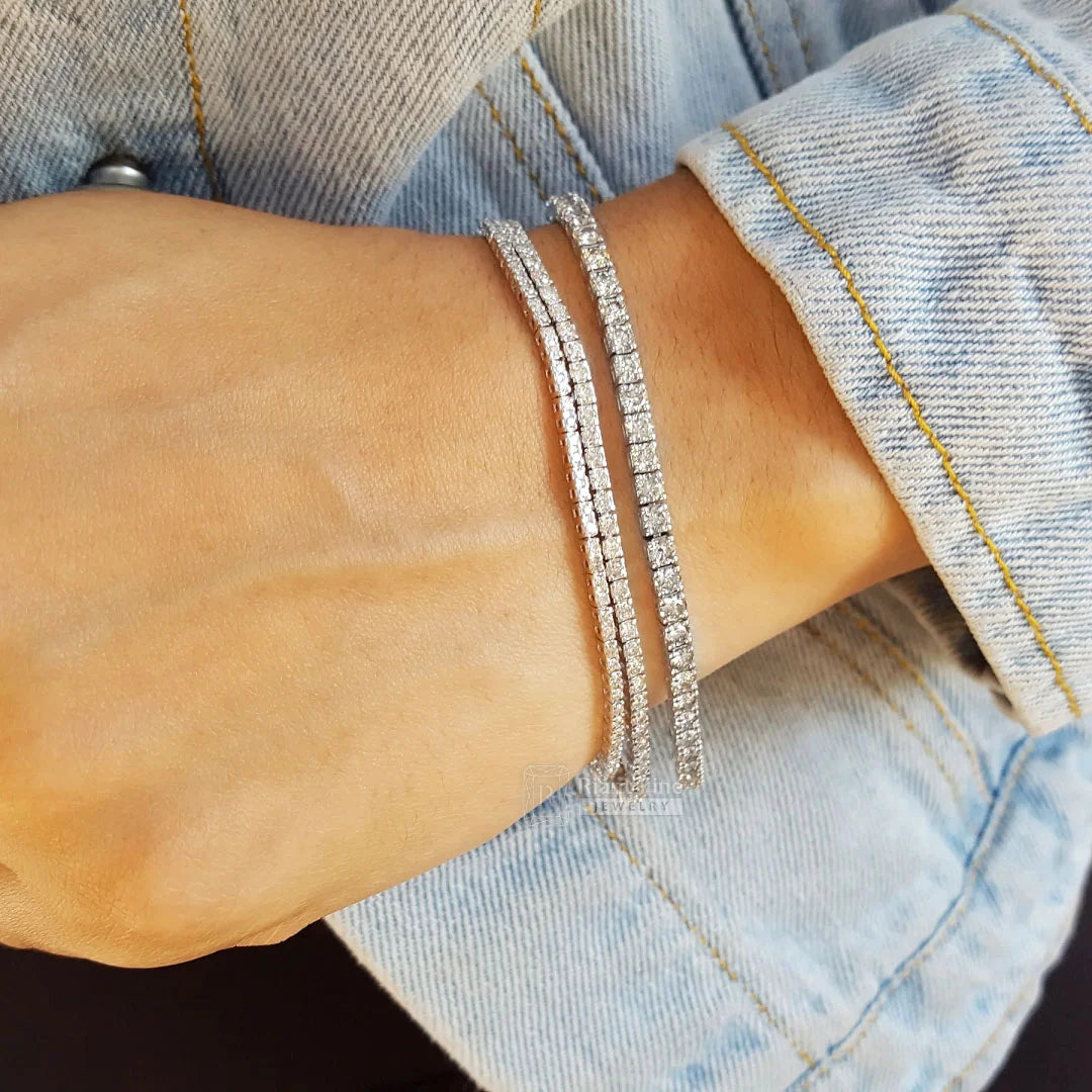 Moissanite Diamond Look Tennis Bracelet