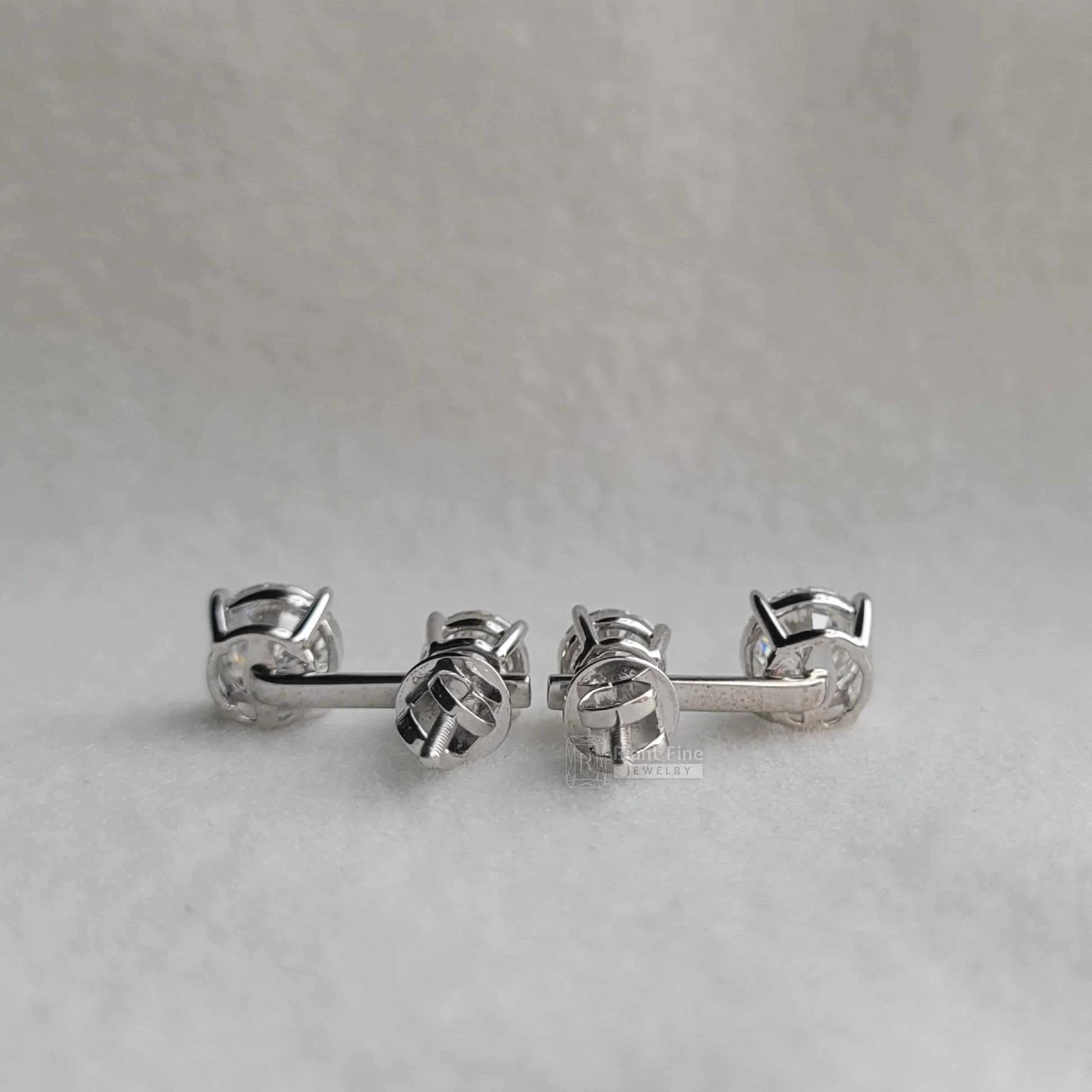 Round Cut Moissanite Drop & Dangle Stud Earrings - Riant Fine Jewelry LLC
