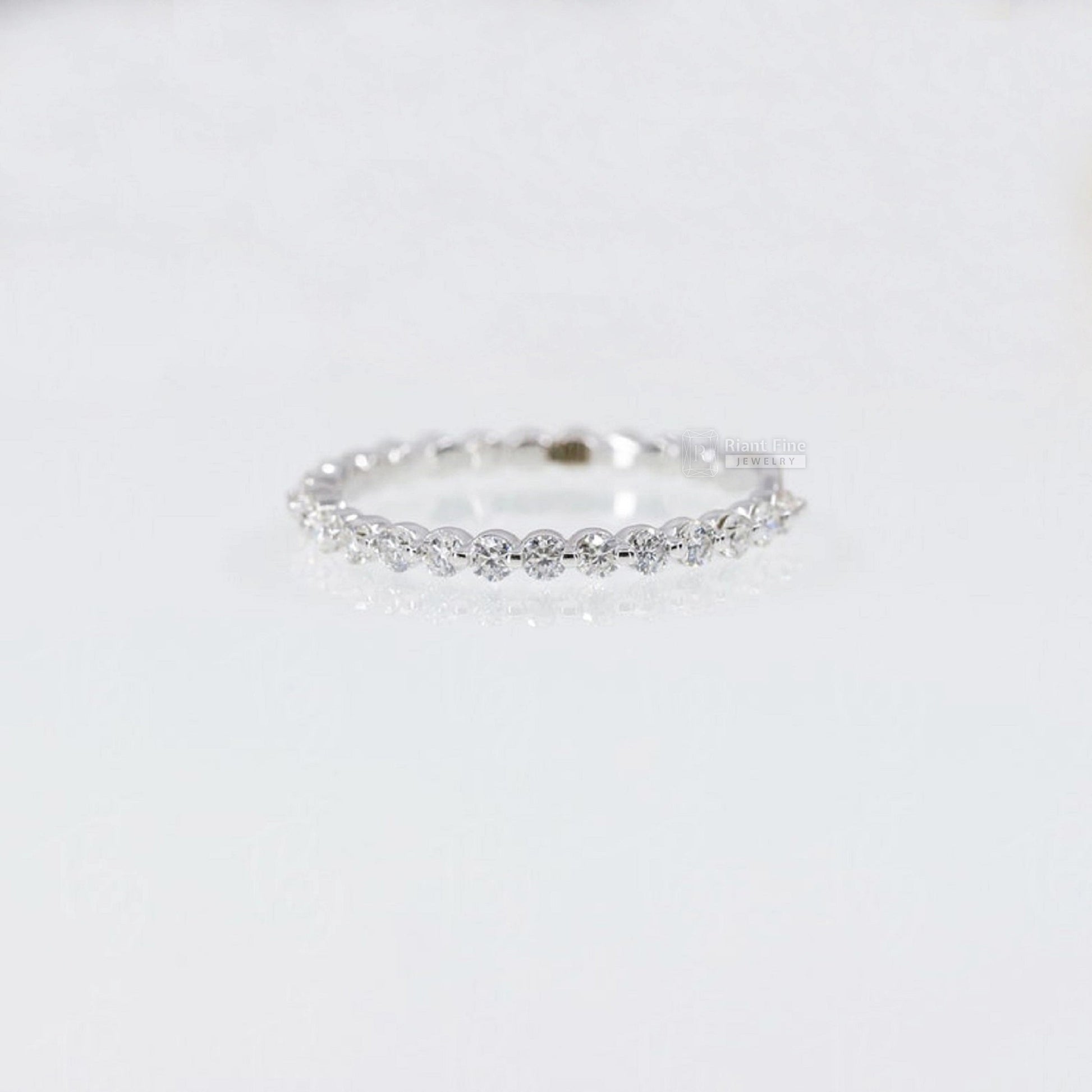 Round Diamond Enhancer Wedding Band in White Gold - Riant Fine Jewelry LLC