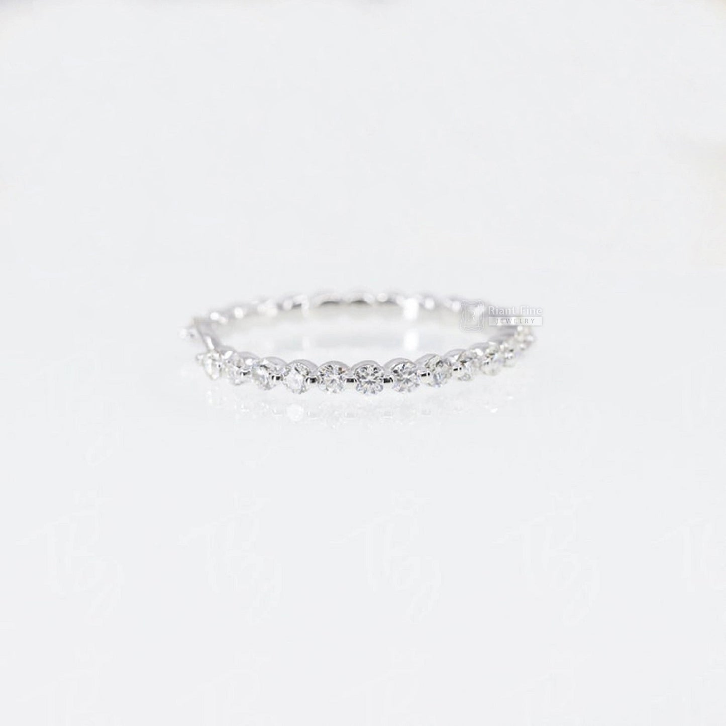 Round Diamond Enhancer Wedding Band in White Gold - Riant Fine Jewelry LLC