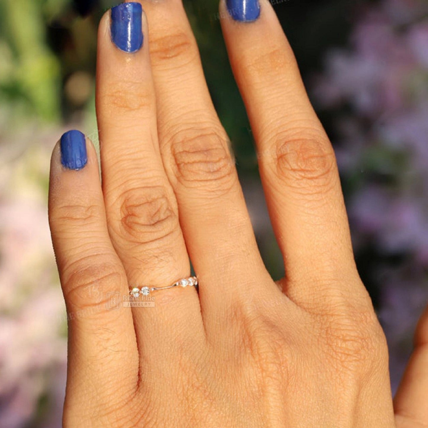 Round Diamond Enhancer Wedding Band in White Gold - Riant Fine Jewelry LLC