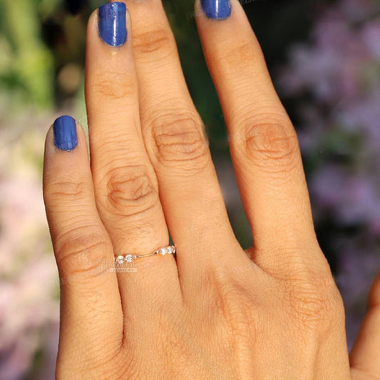 Round Diamond Enhancer Wedding Band in White Gold - Riant Fine Jewelry LLC