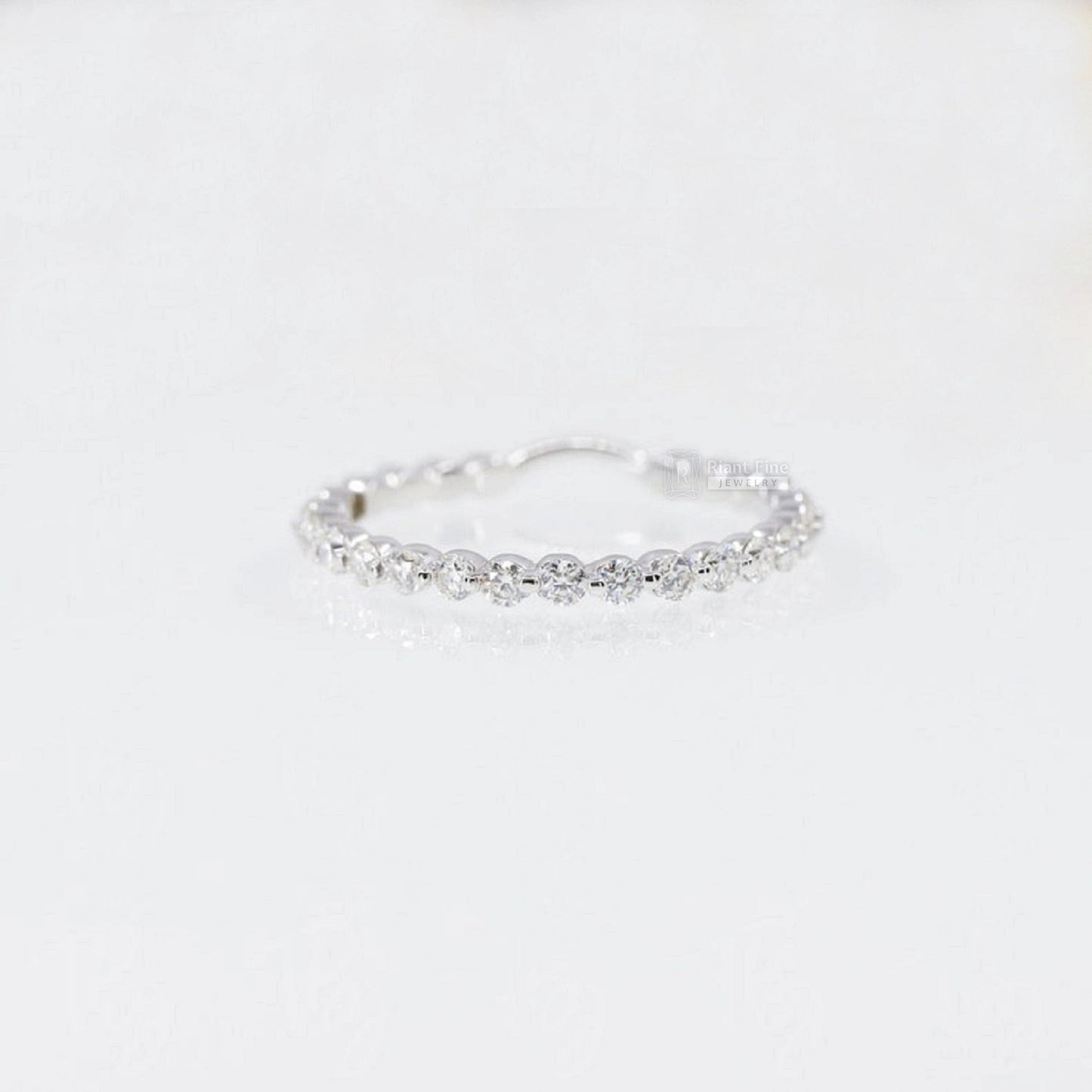 Round Diamond Enhancer Wedding Band in White Gold - Riant Fine Jewelry LLC