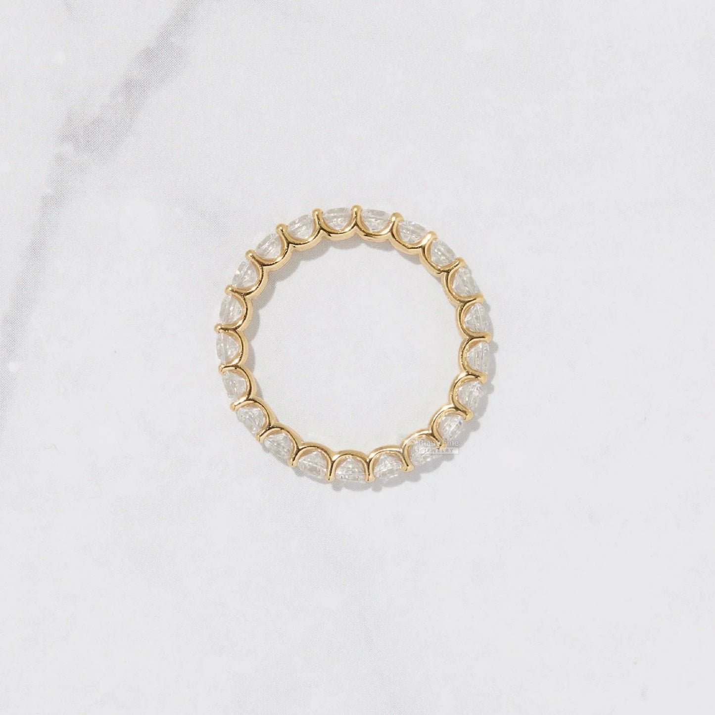 Round Diamond Full Eternity Wedding Band In 14K Gold - Riant Fine Jewelry LLC