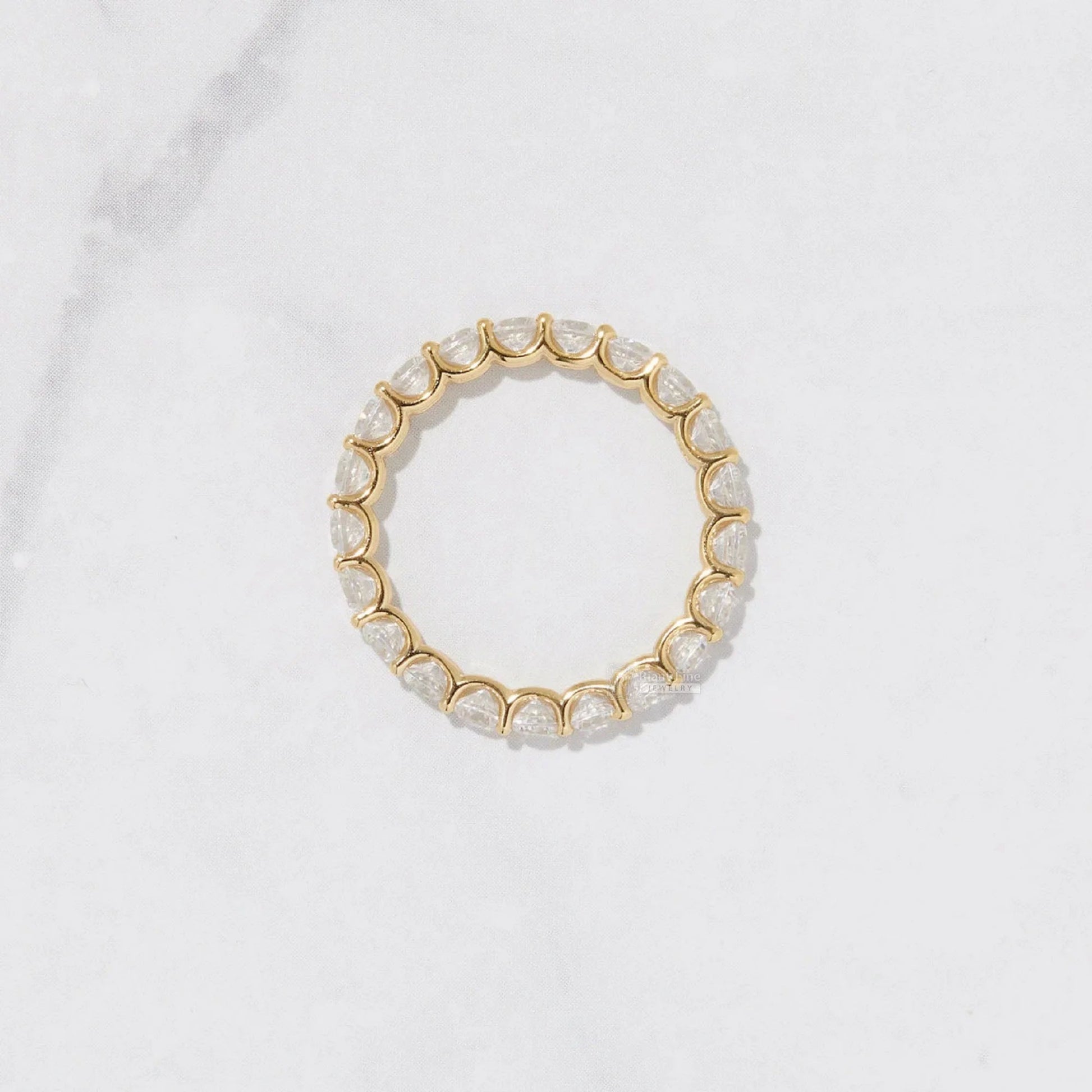 Round Diamond Full Eternity Wedding Band In 14K Gold - Riant Fine Jewelry LLC