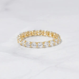 Round Diamond Full Eternity Wedding Band In 14K Gold
