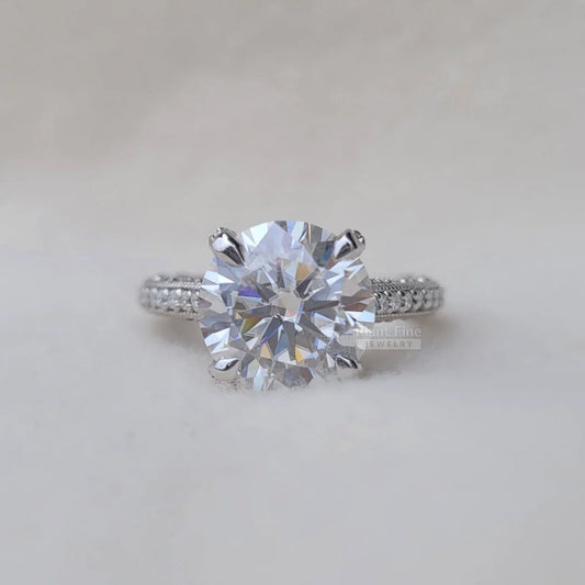 Vintage Moissanite Engagement Ring