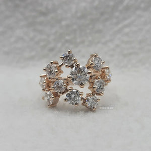 Round Diamond Rose Gold Vintage Engagement Ring