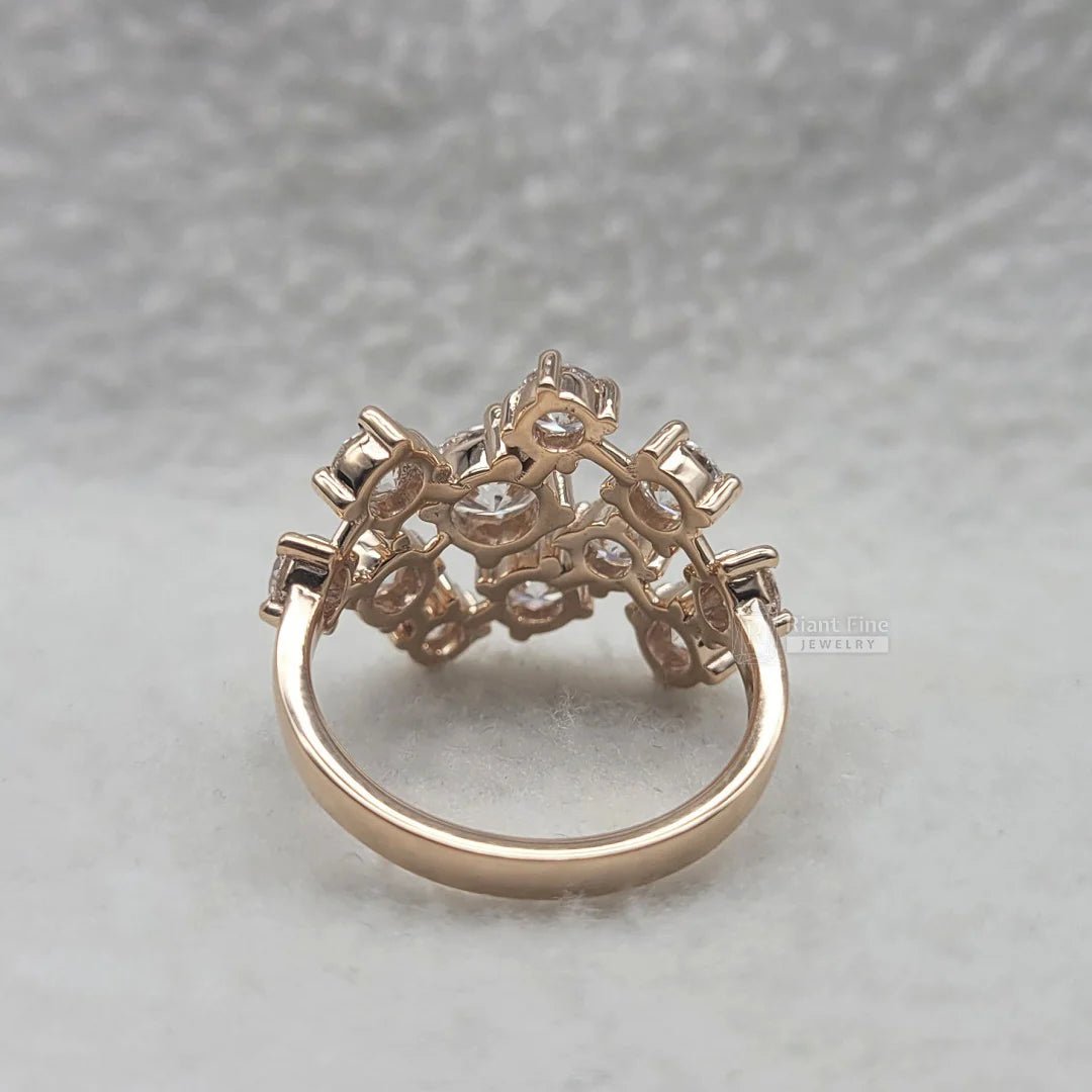 Round Diamond Rose Gold Vintage Engagement Ring - Riant Fine Jewelry