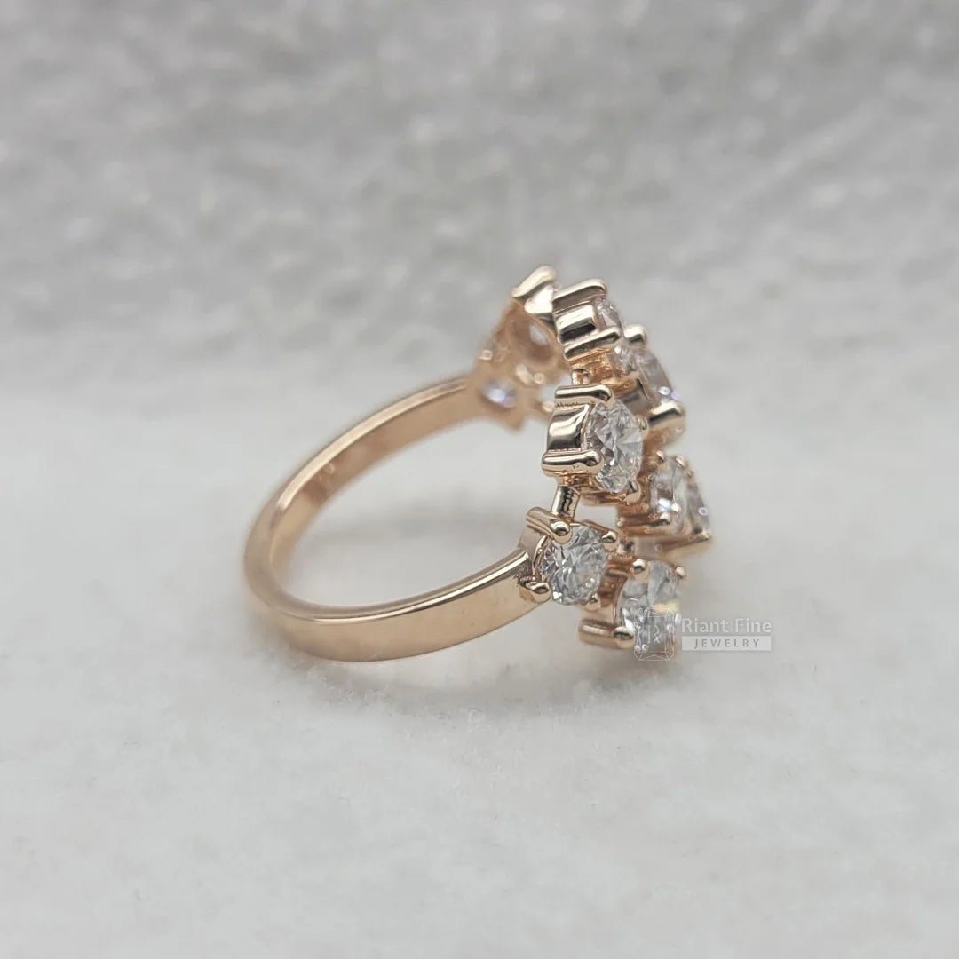 Round Diamond Rose Gold Vintage Engagement Ring - Riant Fine Jewelry
