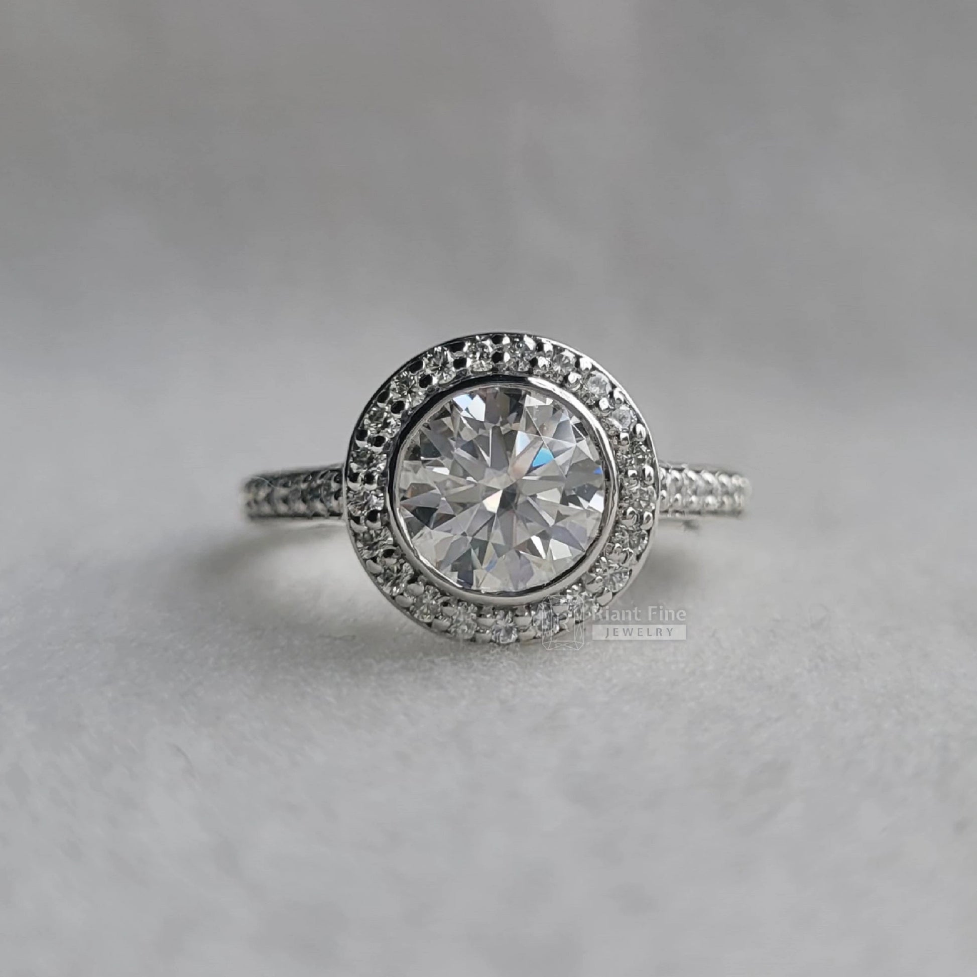 Diamond Halo Engagement Ring