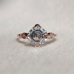Square 2 Carat Asscher Moissanite Engagement Ring