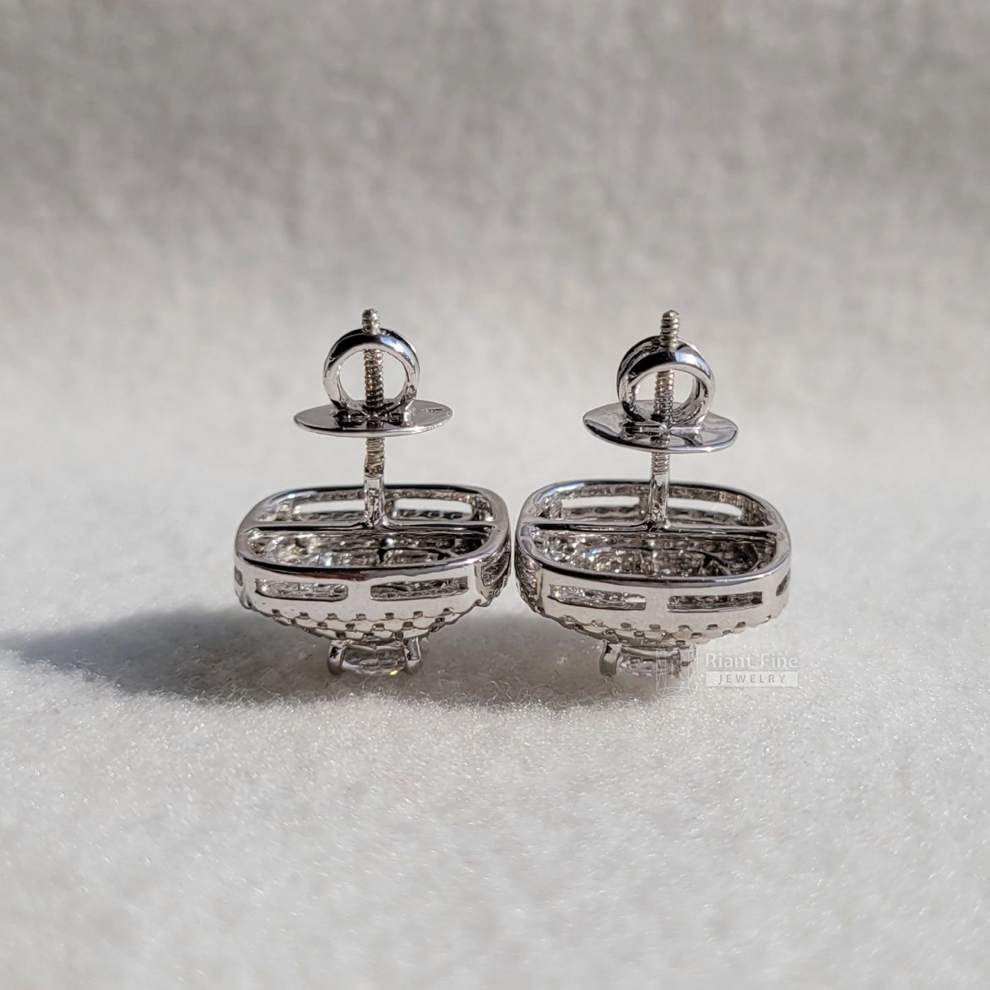 white gold engagement earrings