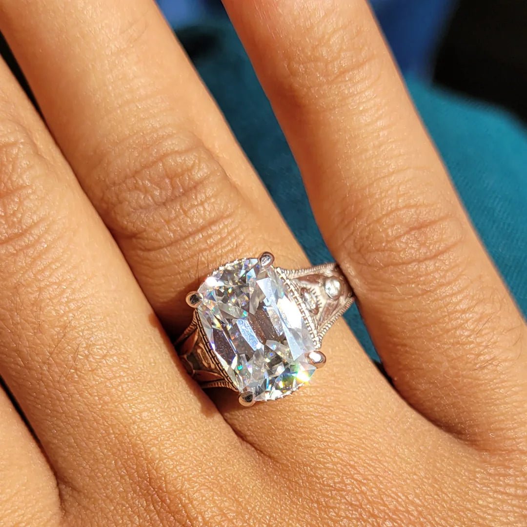 Taylor Swift Engagement Ring Elongated Cushion Cut Diamond - Riant Fine Jewelry LLC