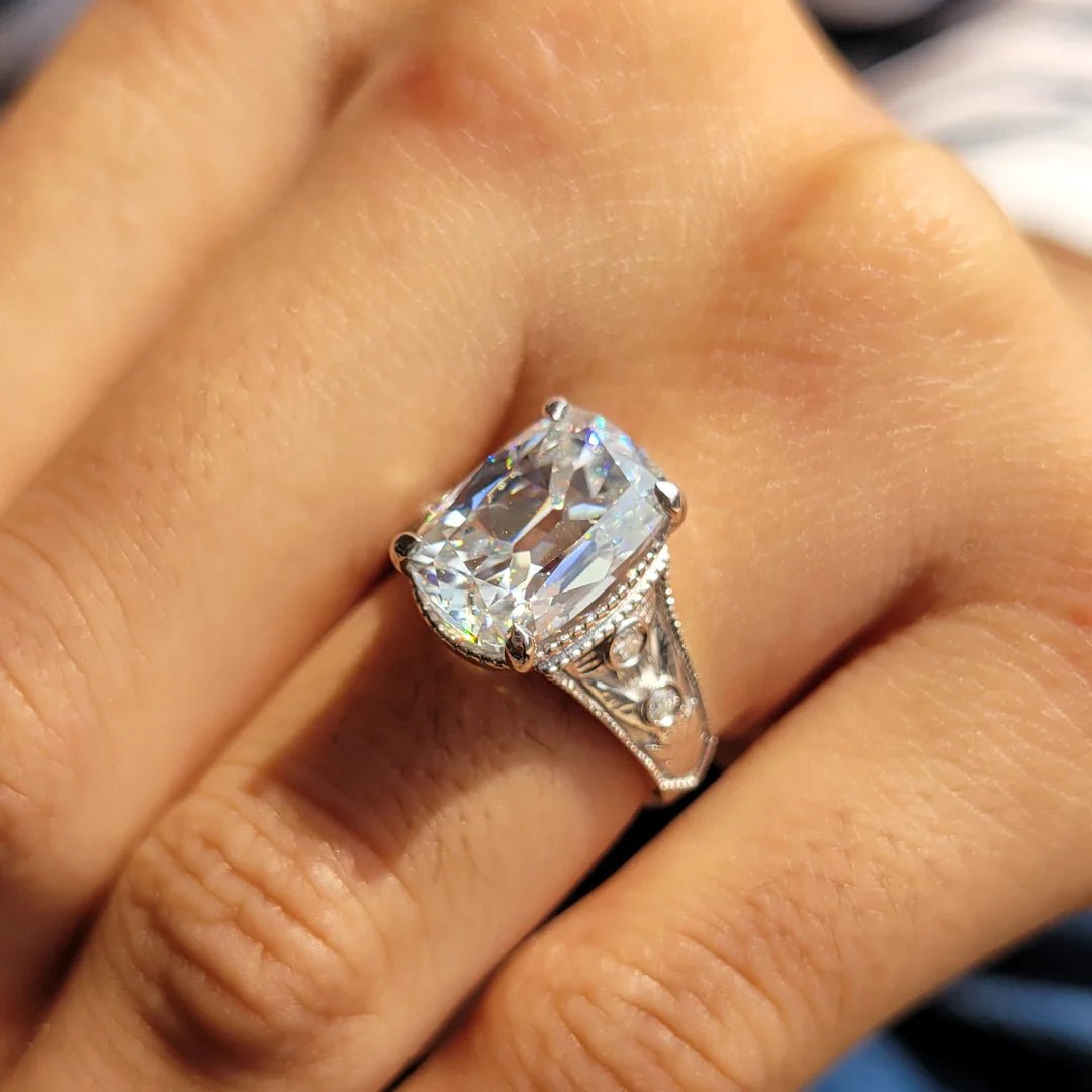 Taylor Swift Engagement Ring Elongated Cushion Cut Diamond - Riant Fine Jewelry LLC