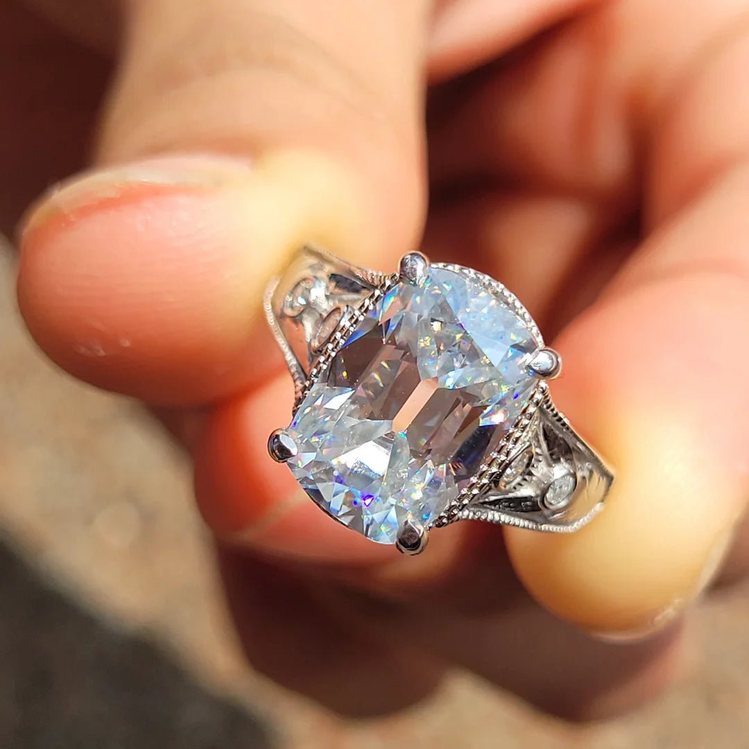 Taylor Swift Engagement Ring Elongated Cushion Cut Diamond - Riant Fine Jewelry LLC