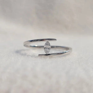 Tension Set White Gold Marquise Engagement Ring