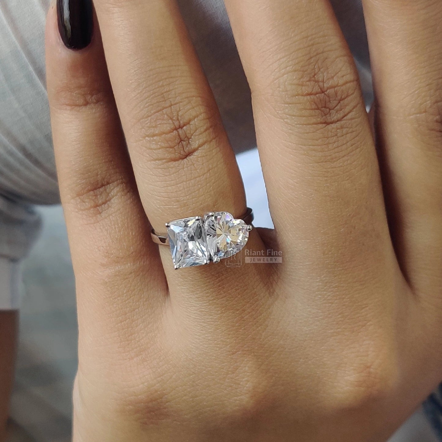Toi Et Moi Lab Grown Diamond Wedding Ring in 14K Gold - Riant Fine Jewelry LLC