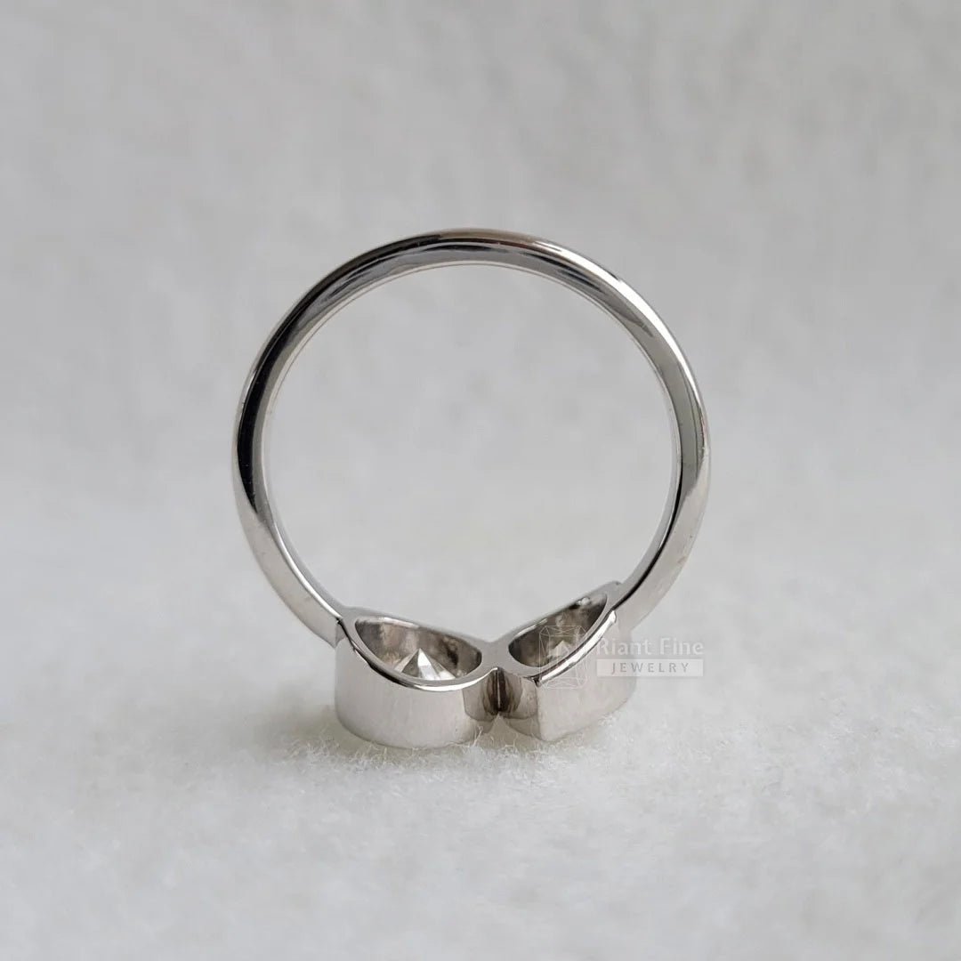 Toi Et Moi Oval & Pear Lab Diamond Engagement Ring - Riant Fine Jewelry LLC