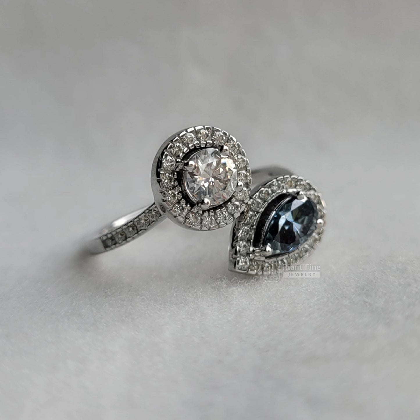 Toi Et Moi Round & Pear Lab Diamond Ring – Riant Fine Jewelry - Riant Fine Jewelry LLC
