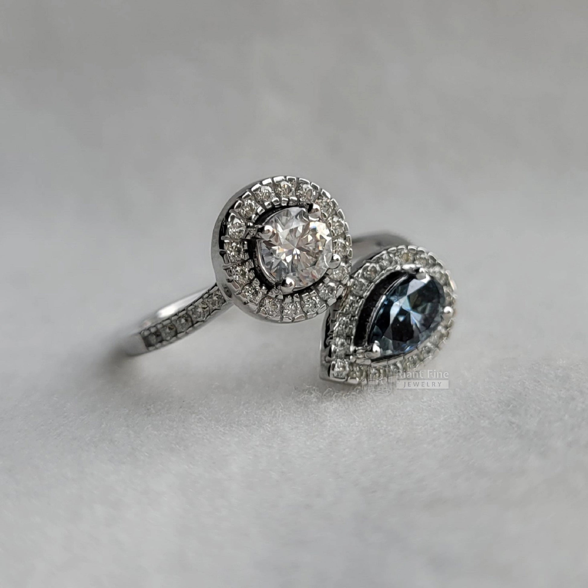 Toi Et Moi Round & Pear Lab Diamond Ring – Riant Fine Jewelry - Riant Fine Jewelry LLC